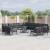 Set de canapele pentru grădină cu pernă 14 pcs Negru Oțel GartenMobel Dekor