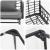 Set de Mobilier pentru Grădină cu pernă 4 pcs Negru și antracit GartenMobel Dekor