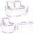 Set de Mobilier pentru Grădină cu pernă 4 pcs Negru și antracit GartenMobel Dekor