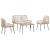 Set de Mobilier pentru Grădină 4 pcs Negru și Crem poliratan GartenMobel Dekor