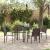 Set de masă pentru grădină 5 pcs Maro și negru Ratan PE GartenMobel Dekor