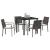 Set de masă pentru grădină 5 pcs Maro și negru Ratan PE GartenMobel Dekor