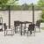 Set de masă pentru grădină 5 pcs Maro și negru Ratan PE GartenMobel Dekor