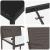 Set de masă pentru grădină 5 pcs Maro și negru Ratan PE GartenMobel Dekor
