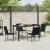 Set de masă pentru grădină 5 pcs Negru și Gri Ratan PE GartenMobel Dekor