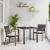 Set de masă pentru grădină 3 pcs Maro și negru Ratan PE GartenMobel Dekor