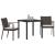 Set de masă pentru grădină 3 pcs Maro și negru Ratan PE GartenMobel Dekor