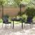 Set de masă pentru grădină 3 pcs Negru și Gri Ratan PE GartenMobel Dekor