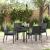 Set de masă pentru grădină 5 pcs Negru și Gri Ratan PE GartenMobel Dekor