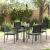 Set de masă pentru grădină 5 pcs Negru și Gri Deschis Ratan PE GartenMobel Dekor
