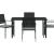 Set de masă pentru grădină 5 pcs Negru și Gri Deschis Ratan PE GartenMobel Dekor