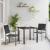 Set de masă pentru grădină 3 pcs Negru Ratan PE GartenMobel Dekor