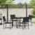 Set de masă pentru grădină 5 pcs Negru Ratan PE GartenMobel Dekor