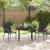 Set de masă pentru grădină 3 pcs Negru Oțel acoperit cu pulbere GartenMobel Dekor