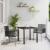 Set de masă pentru grădină 3 pcs Negru Ratan PE GartenMobel Dekor