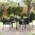 Set de masă pentru grădină 5 pcs Negru Ratan PE GartenMobel Dekor