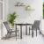 Set de masă pentru grădină 3 pcs Gri și negru GartenMobel Dekor