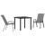Set de masă pentru grădină 3 pcs Gri și negru GartenMobel Dekor