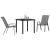 Set de masă pentru grădină 3 pcs Gri și negru GartenMobel Dekor
