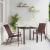 Set de masă pentru grădină 3 pcs Maro și negru GartenMobel Dekor
