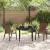 Set de masă pentru grădină 3 pcs Maro și negru GartenMobel Dekor