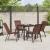 Set de masă pentru grădină 5 pcs Maro și negru GartenMobel Dekor