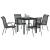 Set de masă pentru grădină 5 pcs Negru GartenMobel Dekor