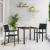 Set de masă pentru grădină 3 pcs Negru GartenMobel Dekor
