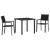 Set de masă pentru grădină 3 pcs Negru GartenMobel Dekor