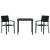 Set de masă pentru grădină 3 pcs Negru GartenMobel Dekor