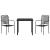 Set de masă pentru grădină 3 pcs Negru GartenMobel Dekor