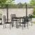 Set de masă pentru grădină 5 pcs Negru GartenMobel Dekor