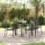 Set de masă pentru grădină 5 pcs Negru GartenMobel Dekor