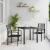 Set de masă pentru grădină 3 pcs Negru GartenMobel Dekor