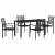 Set de masă pentru grădină 5 pcs Negru GartenMobel Dekor