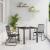 Set de masă pentru grădină 3 pcs Negru GartenMobel Dekor