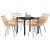 Set de masă pentru grădină 5 pcs Maro Oțel vopsit electrostatic GartenMobel Dekor