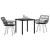 Set de masă pentru grădină 3 pcs Negru GartenMobel Dekor