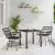 Set de masă pentru grădină 3 pcs Negru GartenMobel Dekor