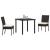 Set de masă pentru grădină 3 pcs Negru GartenMobel Dekor