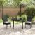 Set de masă pentru grădină 3 pcs Negru GartenMobel Dekor