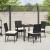 Set de masă pentru grădină 5 pcs Negru GartenMobel Dekor