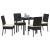 Set de masă pentru grădină 5 pcs Negru GartenMobel Dekor