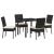 Set de masă pentru grădină 5 pcs Negru GartenMobel Dekor