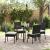 Set de masă pentru grădină 5 pcs Negru GartenMobel Dekor