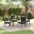 Set de masă pentru grădină 5 pcs Negru GartenMobel Dekor