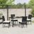 Set de masă pentru grădină 5 pcs Negru GartenMobel Dekor