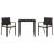 Set de masă pentru grădină 3 pcs Negru GartenMobel Dekor