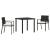 Set de masă pentru grădină 3 pcs Negru GartenMobel Dekor