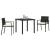 Set de masă pentru grădină 3 pcs Negru GartenMobel Dekor